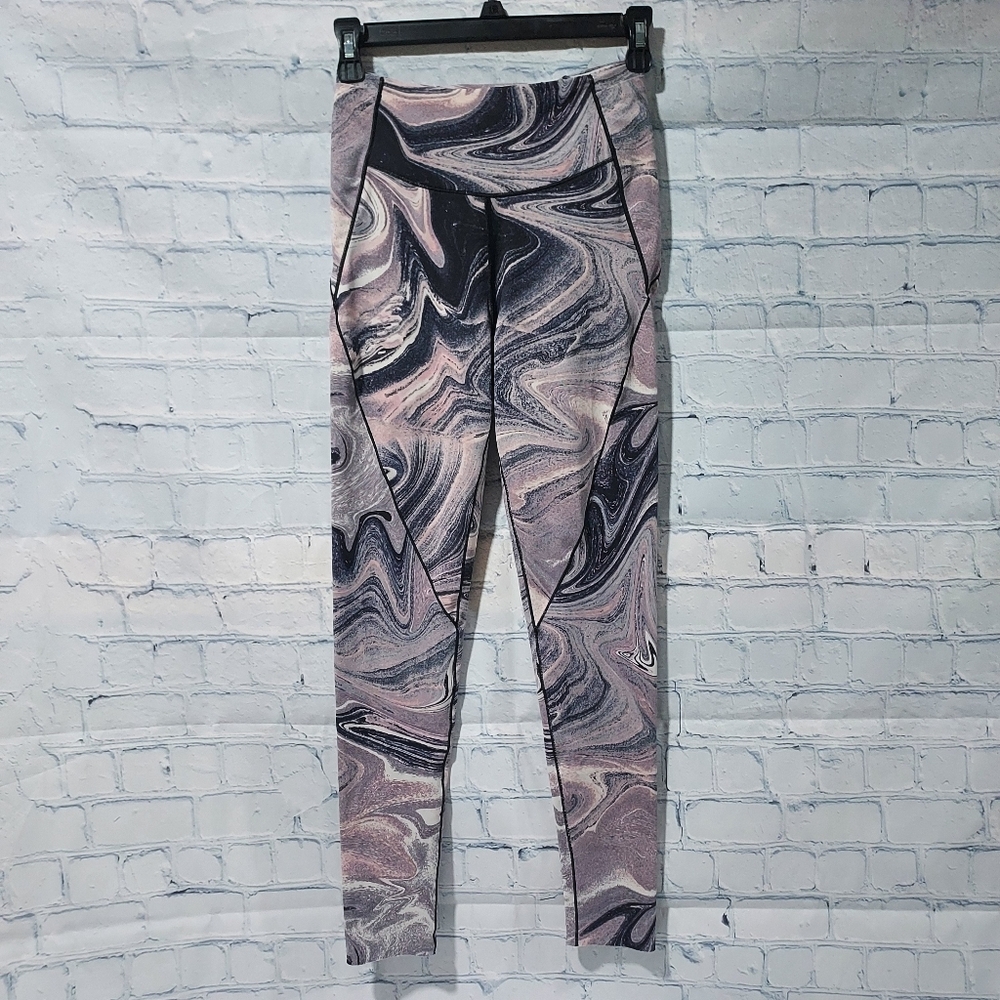 Victoria's Secret Leggings 6 High Rise Women's Yoga Activewear Athletic Marbled